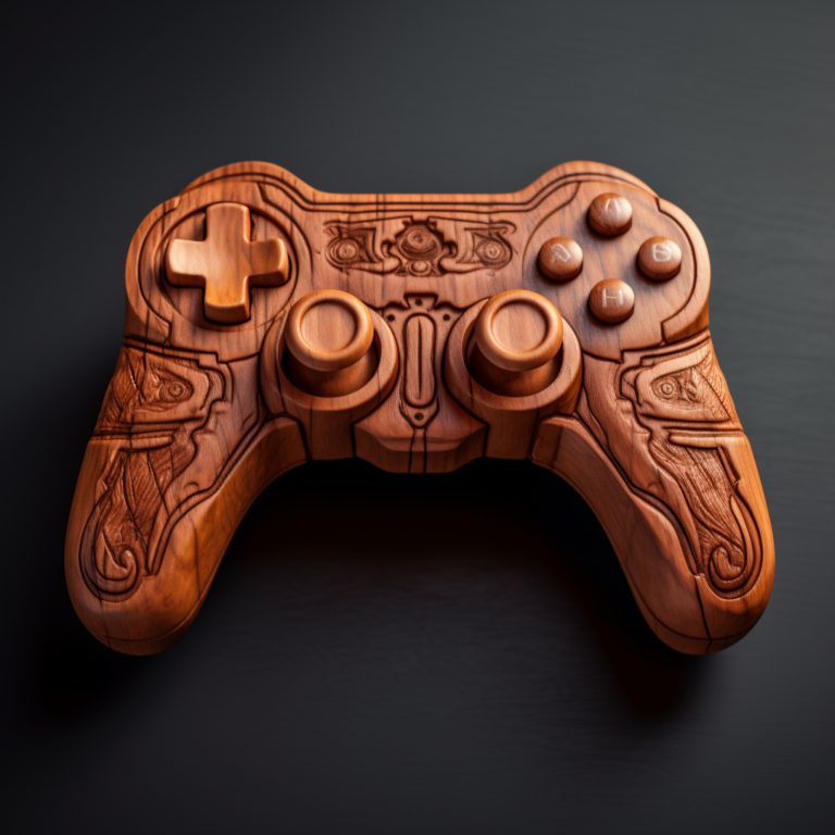 Wooden Video Game Console Controller